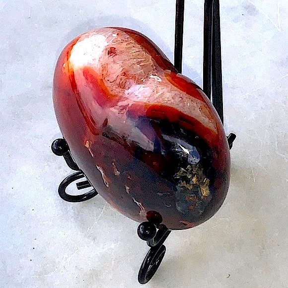 CARNELIAN HEART 3 1/2 IN PUFFY CHUNKY DRUZY CARVED NATURAL GEMSTONE NEW ENERGY - Picture 7 of 11